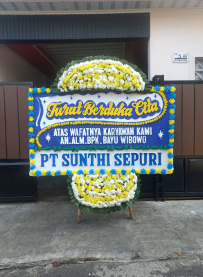 Papan Bunga Duka di Babura